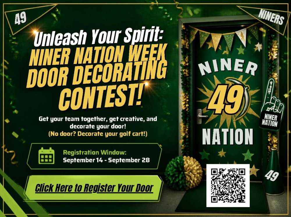 Decorative flyer for 2026 Decorating contest for Staff council.